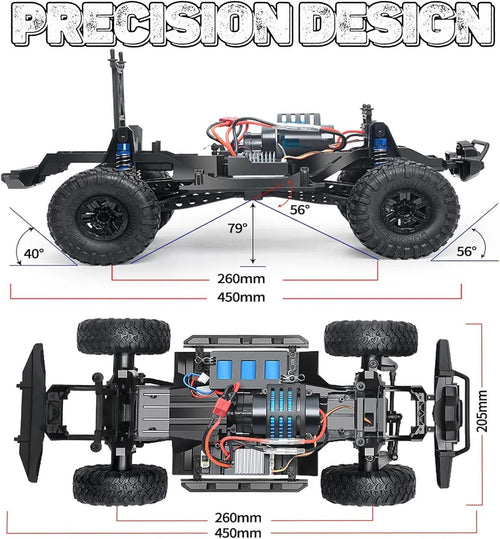 1/10 Scale Large RC Rock Crawler – 4WD Off-Road Beast Climbing Truck