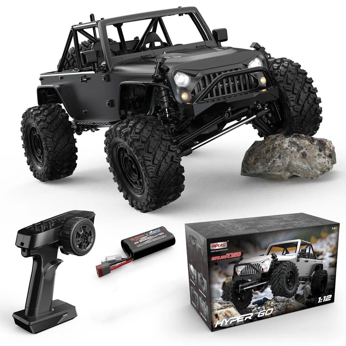 HYPER GO H12Y 1/12 Brushless 4WD RC Rock Crawler Truck