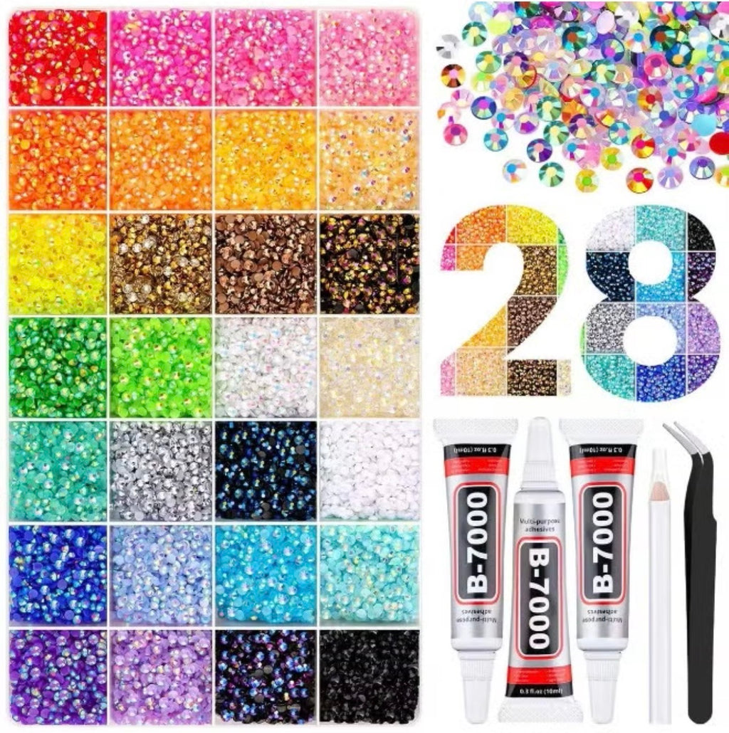 Resin Jelly Rhinestone 28 colors 3mm