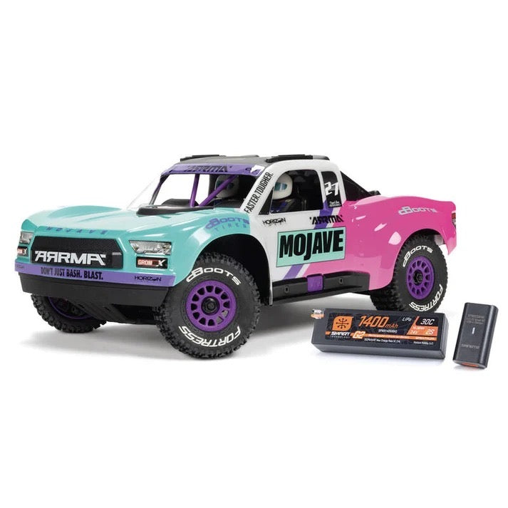 1/16 MOJAVE GROM 223S DSC 4X4 RTR Brushless Desert Truck, Teal (Battery & Charger Included)