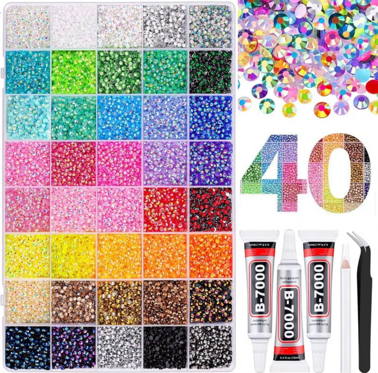 Resin Jelly Rhinestone 40 colors