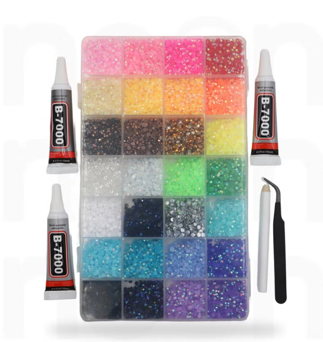 Resin Jelly Rhinestone 28 colors 3mm