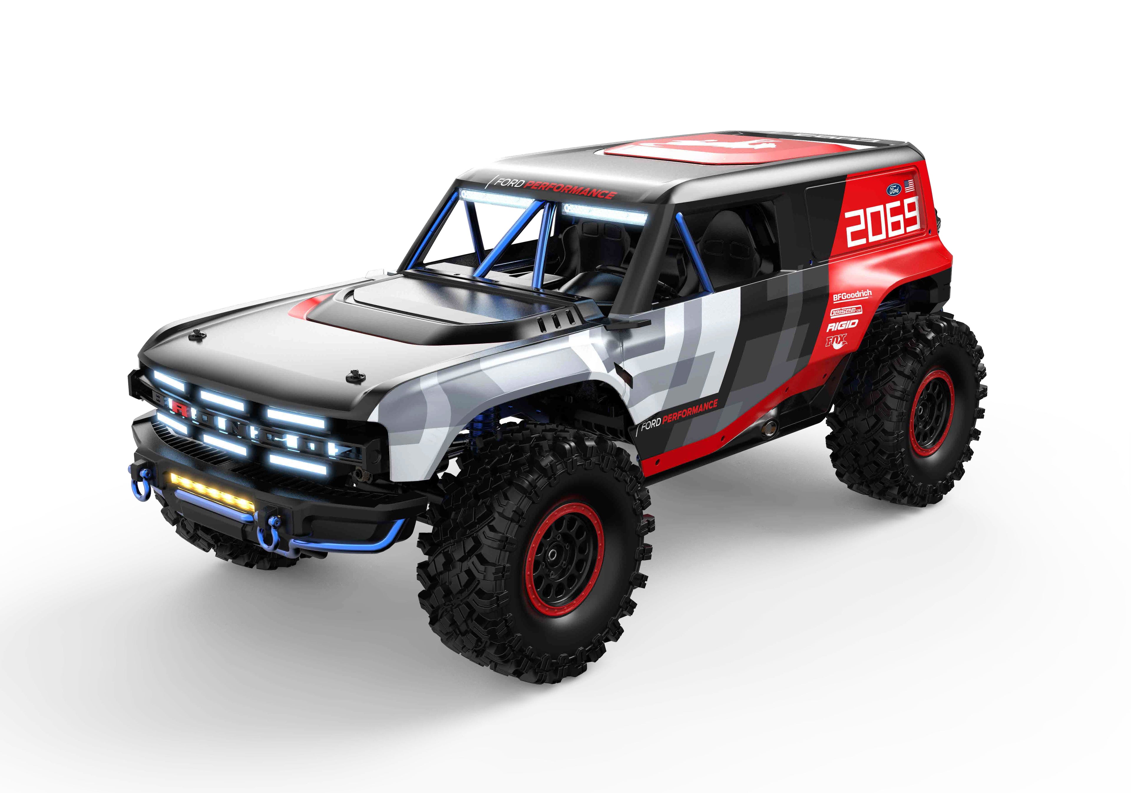 MJX Hyper Go H8P 1:18 RC Car Licensed Ford Bronco R Baja 1000 Standard ...
