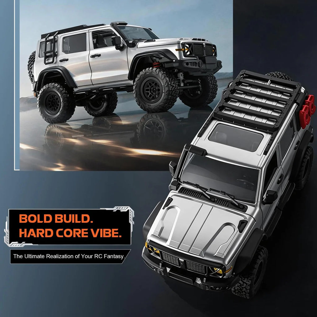 MN300 1/12 Scale 4x4 RC Crawler – Hobby Grade Wrangler-Style Off Road Remote Control Truck (2-Speed, LED Lights)